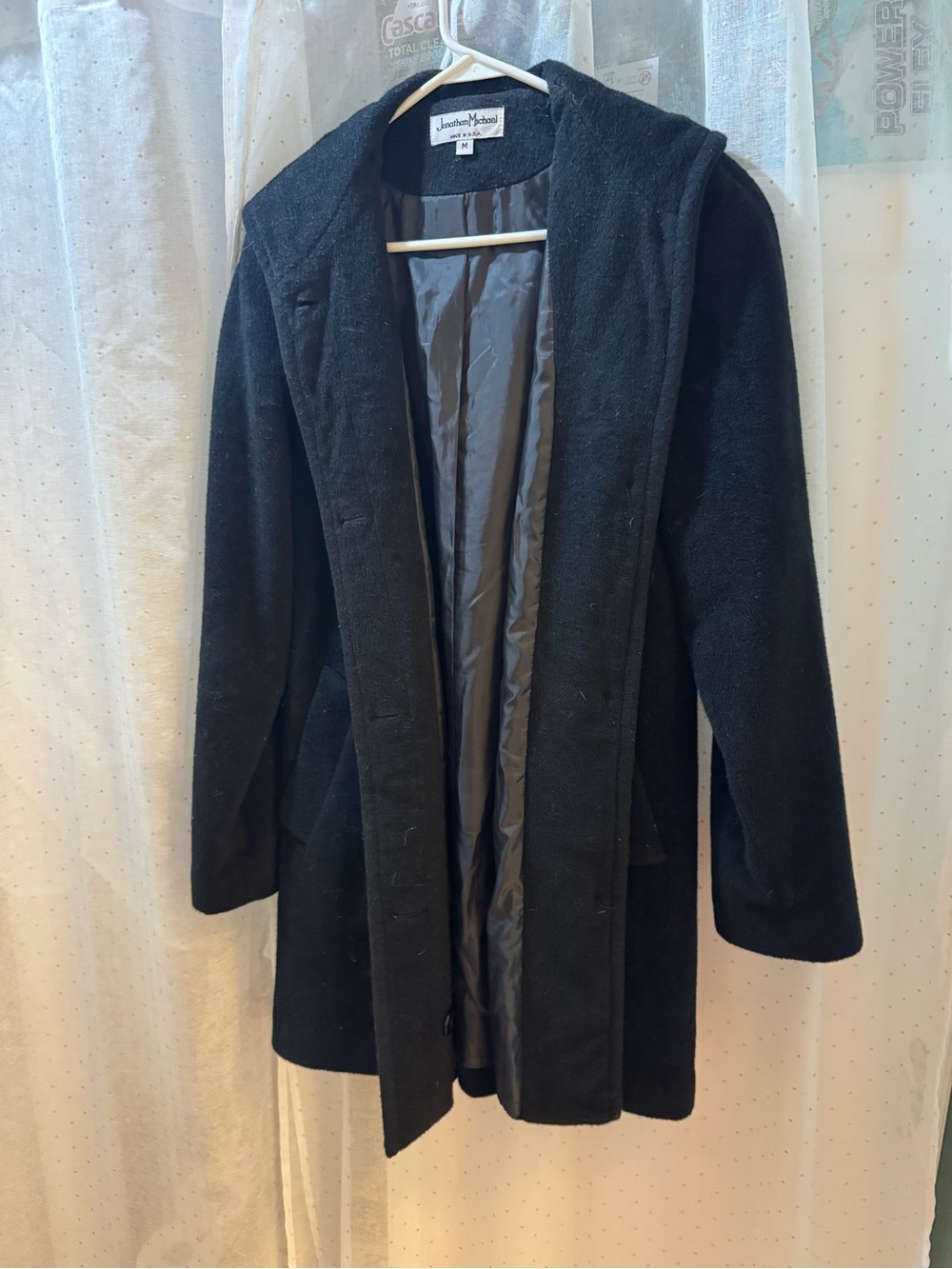 jonathan martin Black Hooded Trench Coat
